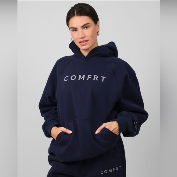 Comfrt Tops - Comfrt Women's Navy Sweatshirt Hoodie Size Small NWOT